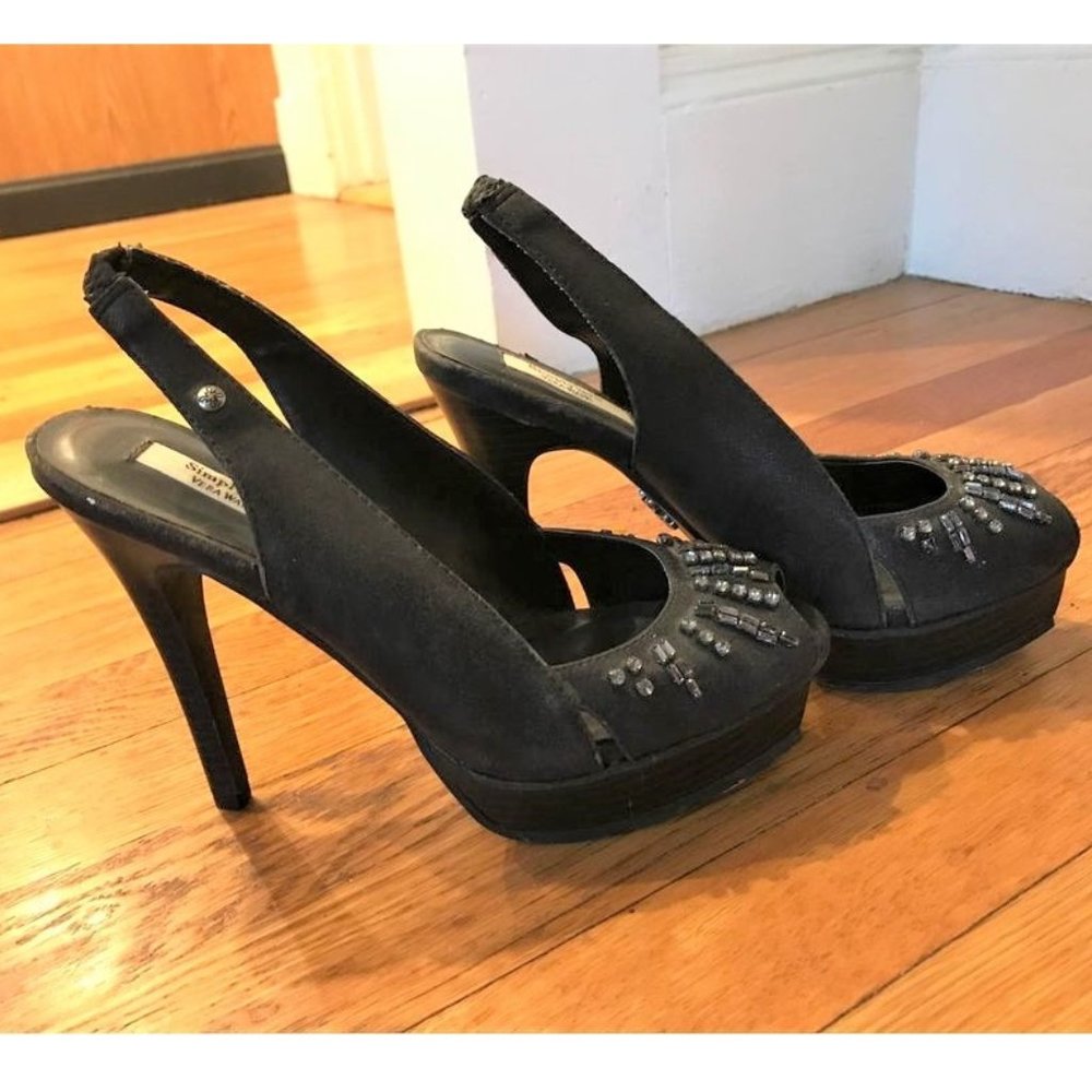 Size 7 Simply Vera Slingback Peep Toe Heels